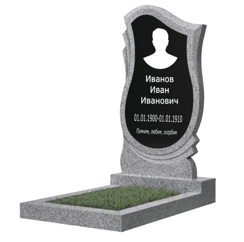Памятник из белого гранита Мансур