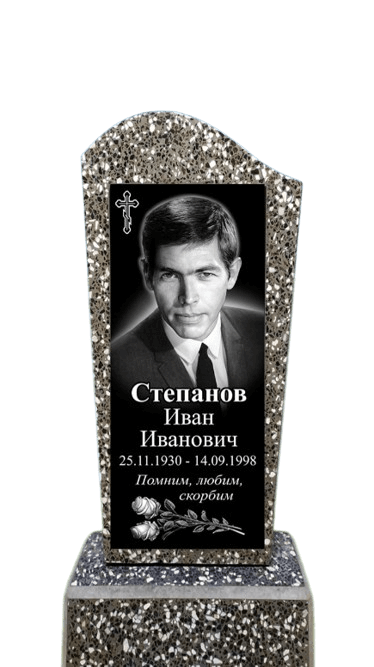 Одиночный памятник из мраморной крошки